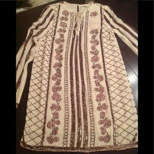 SALE Cali BOHO beaded shift dress